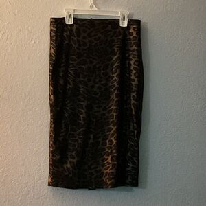 bebe Animal Print Pencil Skirt